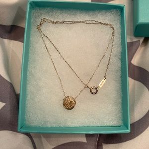 Tiffany & Co knot pendant necklace